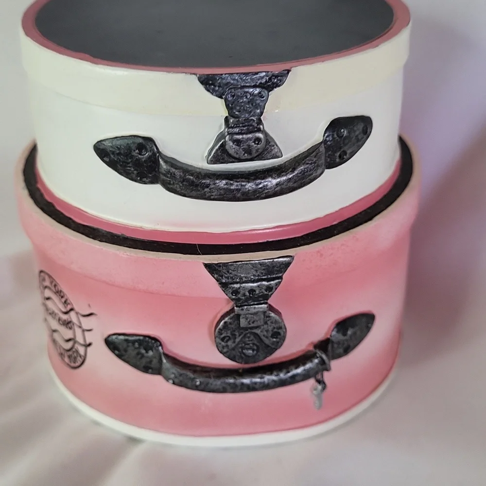 Cotton ball jar Shopping Spree Sears 2006 Pink black decor 4 x 4